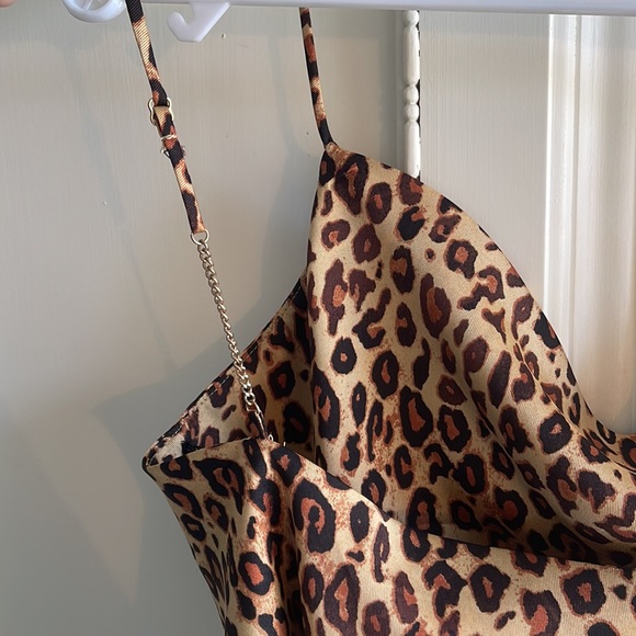 Zara Satin Effect Leopard Tank Top - Picture 3 of 4